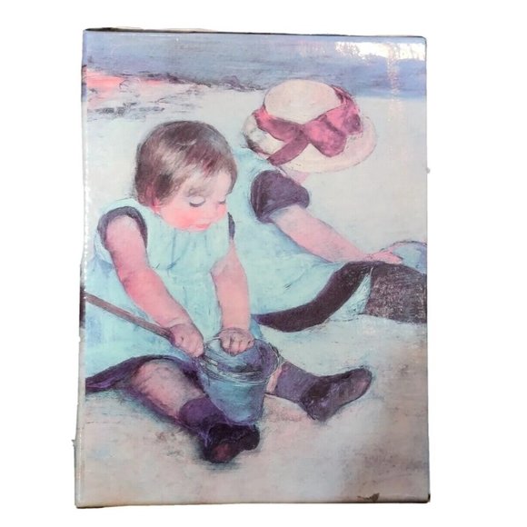 Vintage Mary Cassatt Photo Album Kids Playing on The Beach Holds 240 4x6 Photos - Picture 3 of 10